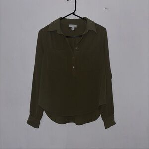 Evereve Olive Button Down Shirt